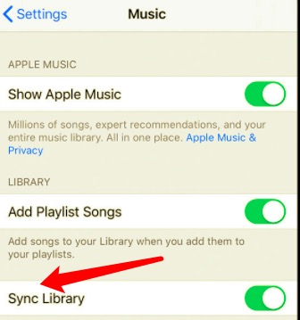 Sincronizar biblioteca para transferir música de iPhone a Mac