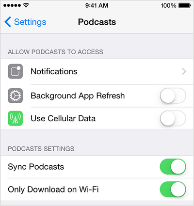 Transfiere Podcast de iPhone a PC sincronizándolo en iPhone