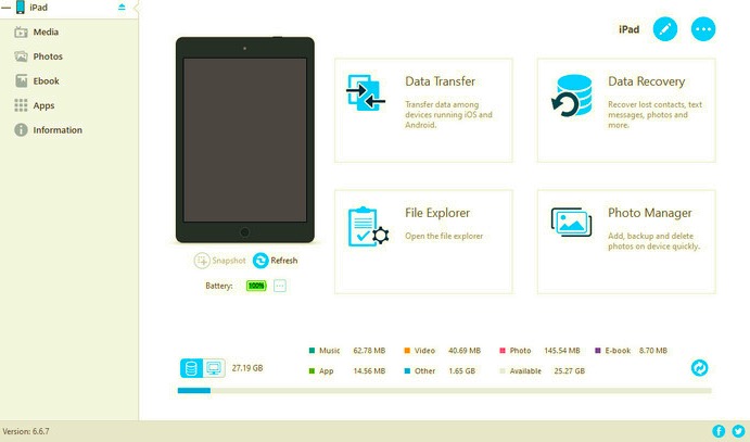 Syncios iPhone Transfer es uno de los mejores programas de transferencia de iOS