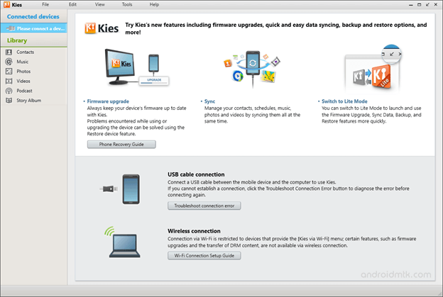 Transferir mensajes de Android de Samsung Kies