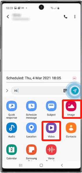 Transferir datos de Samsung a Samsung a través de la aplicación Mensajes
