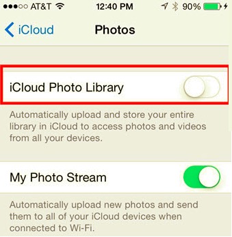 Transferir fotos desde el iPhone al disco duro usando la biblioteca de fotos de iCloud