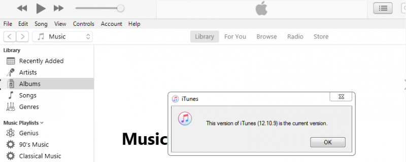 Actualice iTunes para reparar un dispositivo conectado al sistema que no funciona