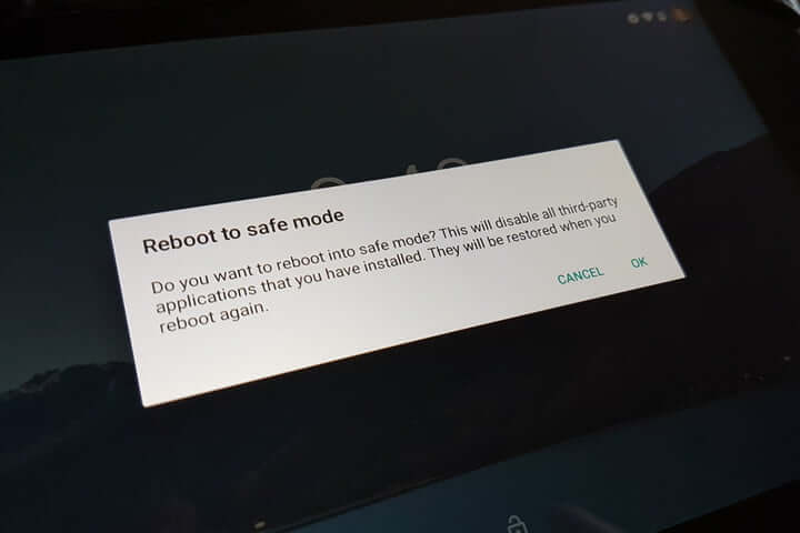 Reparar cámara Android no funciona Modo seguro