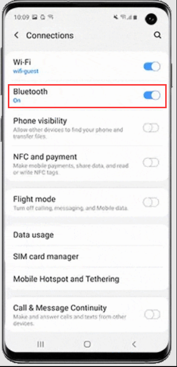 Transferir datos de Samsung a Oneplus usando Bluetooth