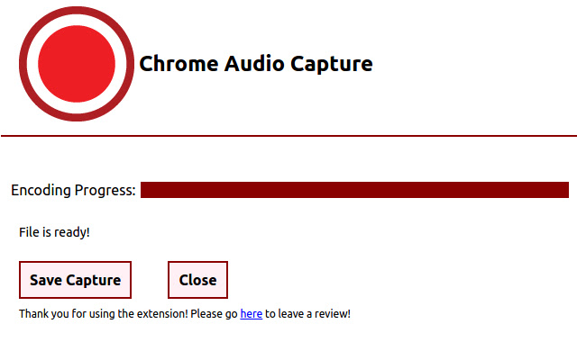 Acerca de la captura de audio de Chrome
