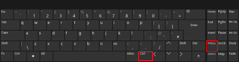 Utilice Ctrl+Imprimir pantalla para realizar una captura de pantalla