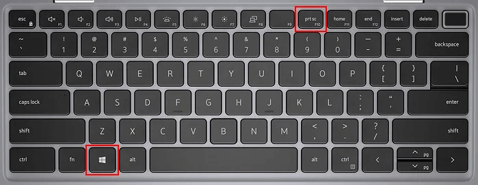 Captura de pantalla en Dell usando las teclas del teclado