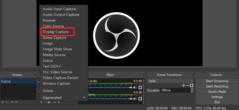 Grabador de pantalla OBS para Windows 11