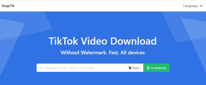 Cómo guardar TikTok sin marca de agua a través de Snaptik