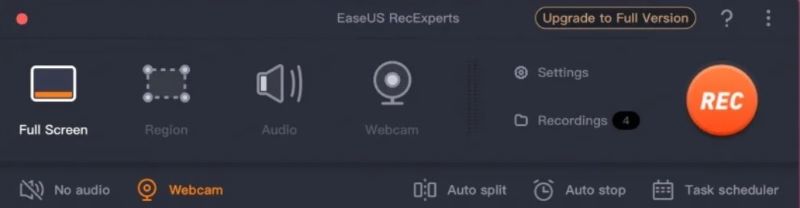 EaseUS RecExperts - Grabación segura