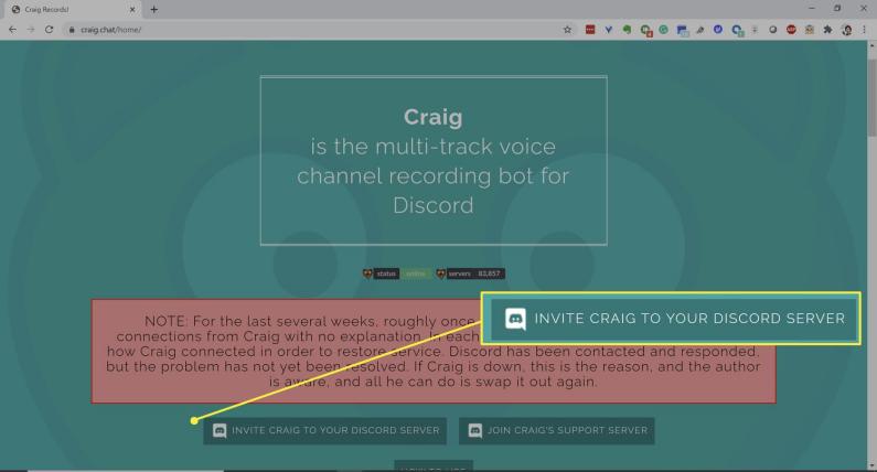 Grabar audio de Discord usando Craig (computadora)