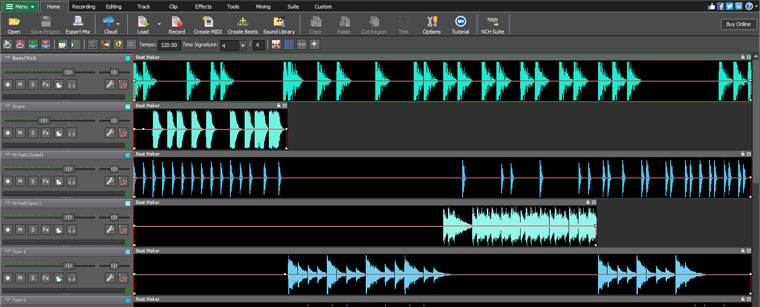 Grabación de voz NCH MixPad