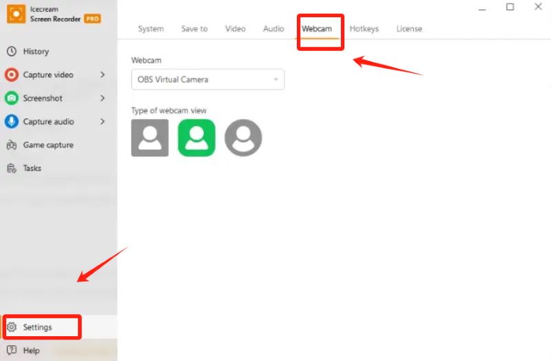 Cómo grabar con cámara web en Windows usando Icecream Screen Recorder