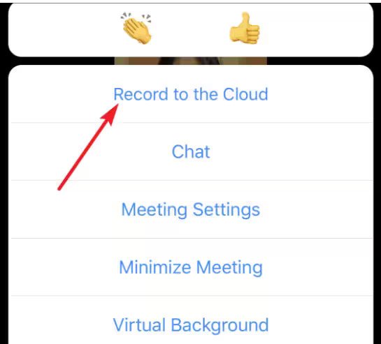 Grabar reunión de Zoom en iPhone usando la nube