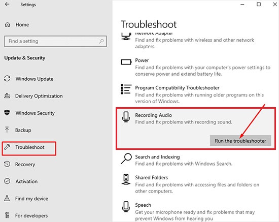 Ejecute un solucionador de problemas de audio para arreglar PowerPoint
