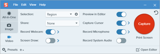 Software de captura de vídeo para Mac - Snagit