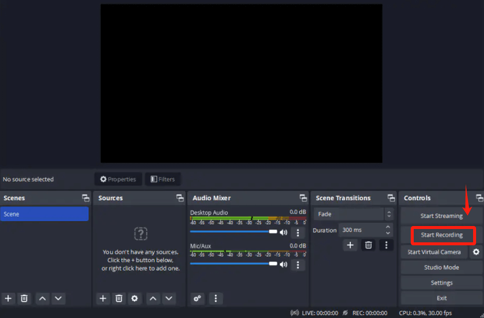 Grabación de pantalla OBS en Windows o Mac