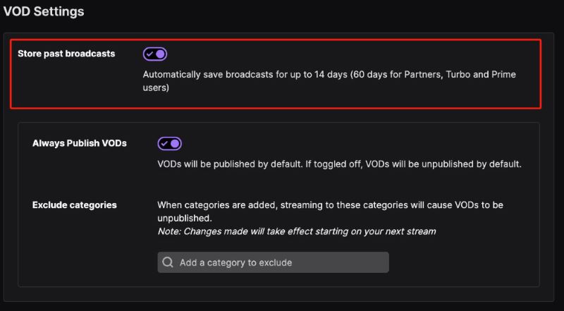 Cómo grabar transmisiones de Twitch a través de la función VOD