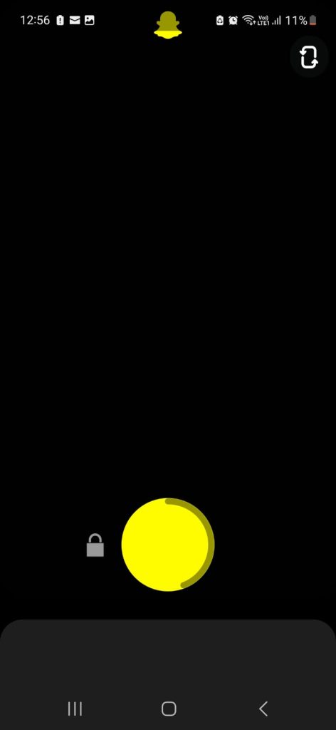Grabe Snapchat sin mantener presionado el botón: utilizando el ícono de candado