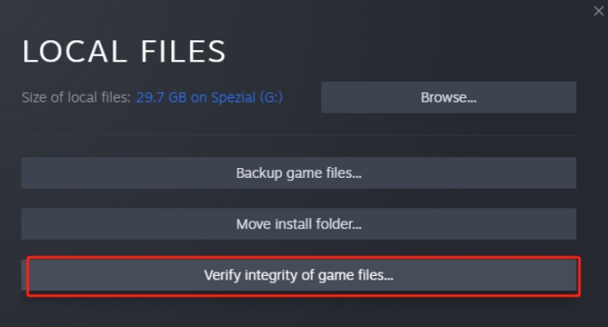 Verifique la integridad de los archivos del juego para reparar la pantalla negra de Palworld