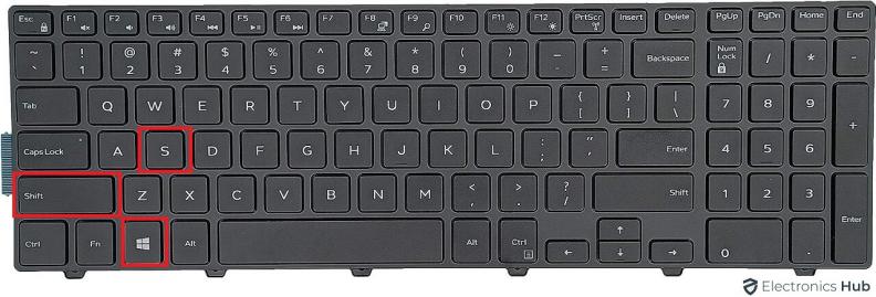 Captura de pantalla en HP usando teclas de método abreviado de teclado
