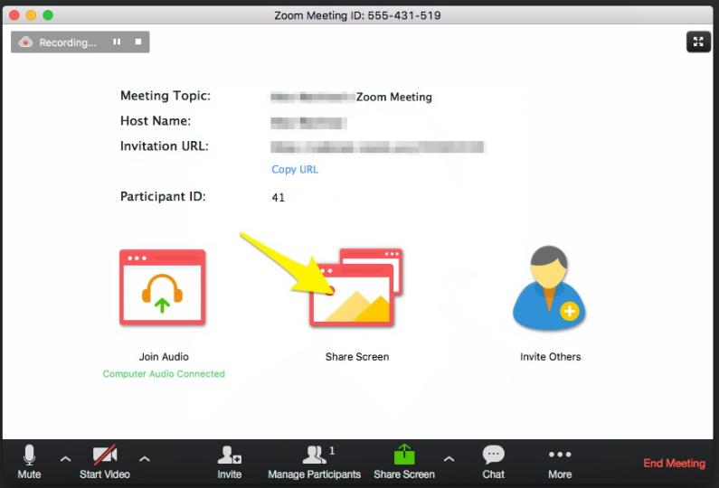 Cómo grabar una presentación de Zoom como anfitrión