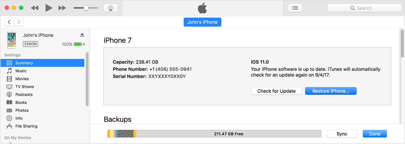 restaurar iphone