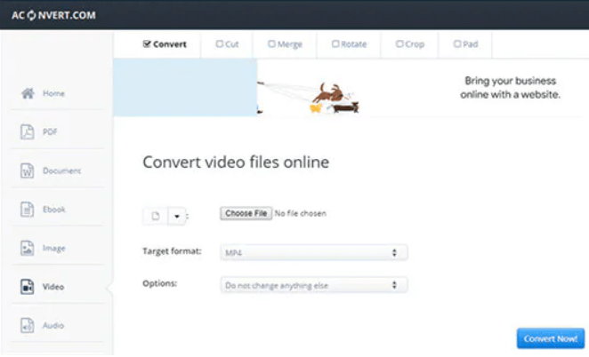 Usando Aconvert para convertir video a HD