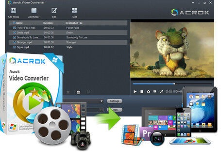 Use Acrok Video Converter Ultimate para convertir 4K a 1080P