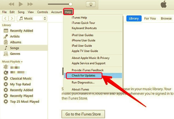 Actualice iTunes para solucionar el problema de la película de iTunes que no se descarga