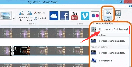 Cómo exportar un proyecto de Movie Maker a MP4