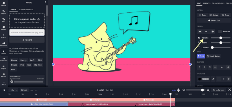 Agregue audio a video en línea gratis usando Kapwing Video Editor