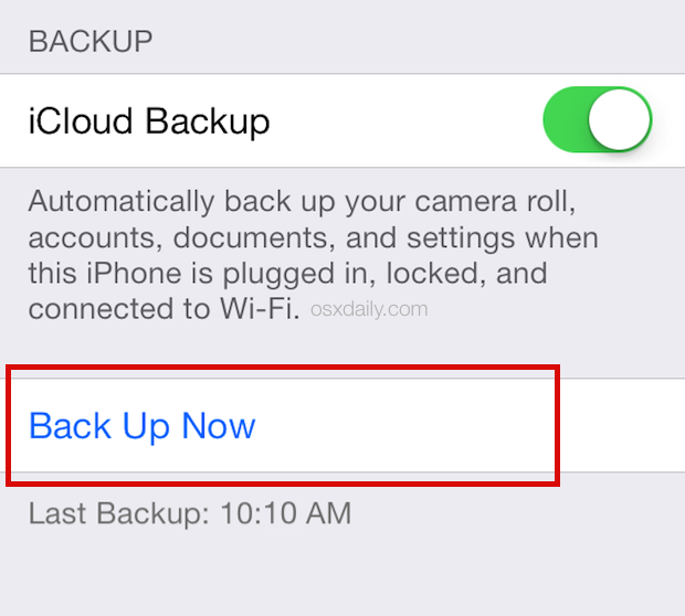 Cambiar teléfonos en iOS: crear una copia de seguridad manual de iCloud