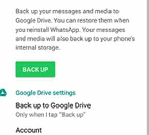 Copia de seguridad de WhatsApp a Google Drive
