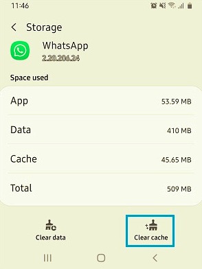 Borrar caché en Android para arreglar WhatsApp no ​​funciona