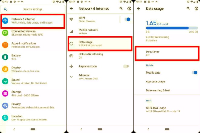 Desactive el ahorro de datos de Android para arreglar que WhatsApp no ​​funcione