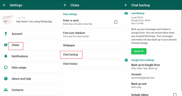 Transferencia de WhatsApp entre dos dispositivos iPhone usando la copia de seguridad de WhatsApp