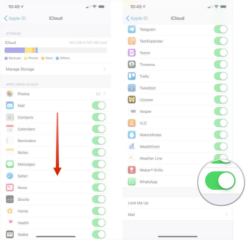 Transferir WhatsApp entre dos dispositivos iPhone usando iCloud Backup