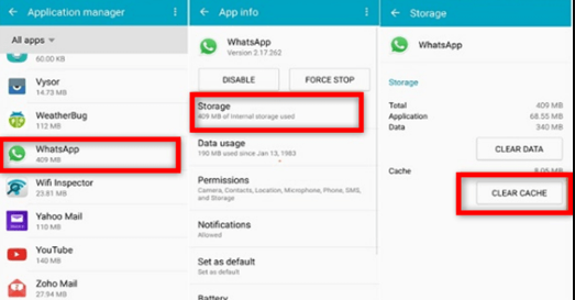 Borrar la caché de WhatsApp en Android