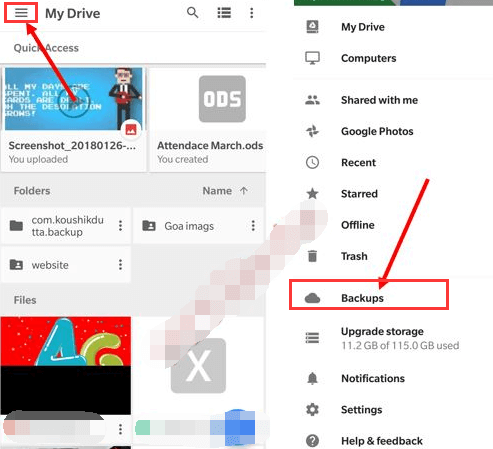 Recuperar vídeos eliminados utilizando las copias de seguridad de Google Drive