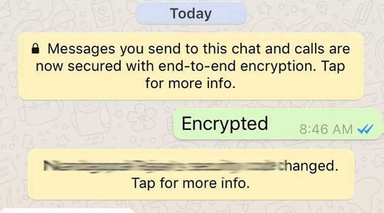 Mensajes cifrados de WhatsApp