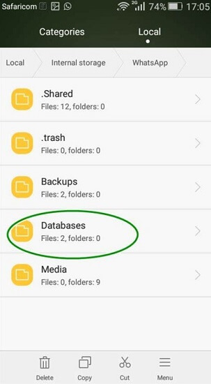 Arreglar la restauración de WhatsApp falló en Android: use la copia de seguridad local