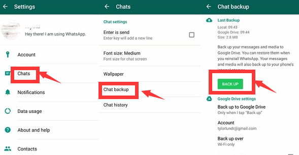 Cómo hacer una copia de seguridad de las conversaciones de WhatsApp