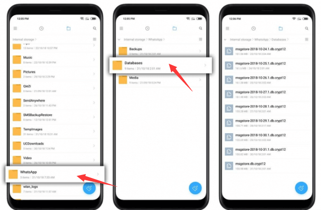 Bases de datos de WhatsApp en Android