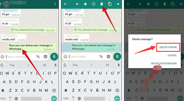 Eliminar mensajes individuales de WhatsApp en una conversación