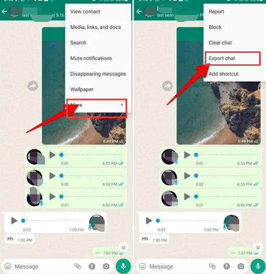 Exportar chat de WhatsApp desde iPhone usando correo electrónico