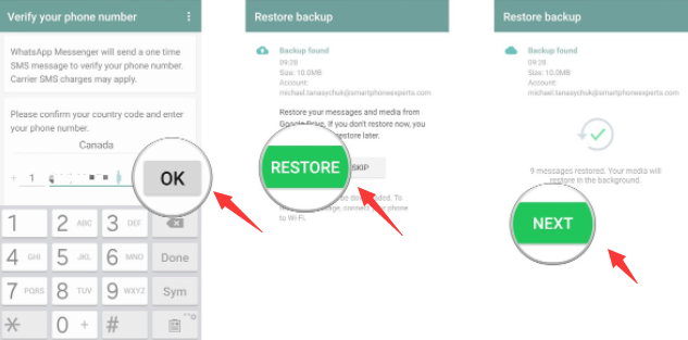 Cómo recuperar mensajes de WhatsApp eliminados a través de Google Drive